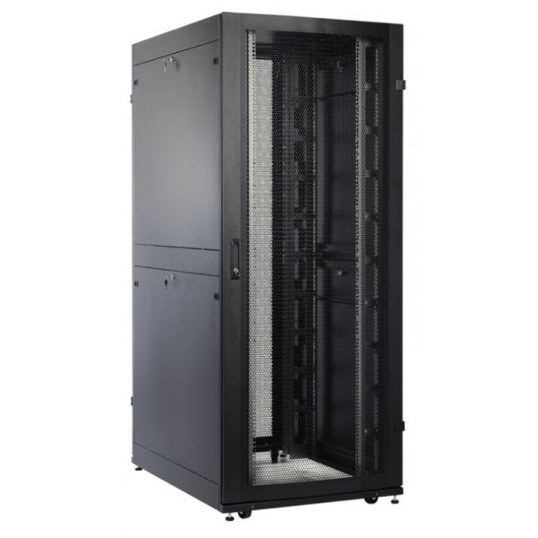 RS-42.8.10 — Шкаф серверный напольный RC19, 42U (Ш750 х Г1070), дверь перфорированная, задние двойные перфорированные