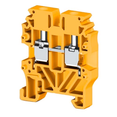 304423 — Миниклеммник винтовой Klemsan MVK2,5, 2,5мм.кв., жёлтый, (100 шт)
