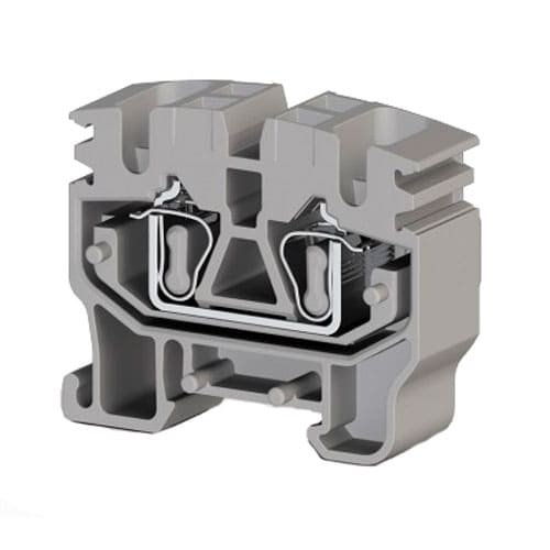 306479 — Миниклеммник пружинный на монтажную плату Klemsan MYK 2,5C, 2,5мм.кв., серый, (100 шт)
