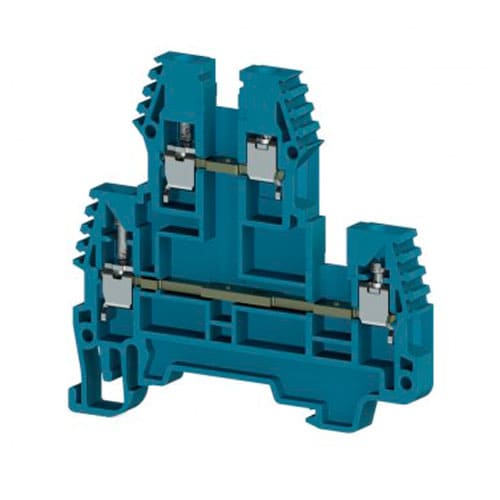 317101 — Клеммник 2-х ярусный Klemsan PIK2,5N, 2,5мм.кв., синий, (100 шт)
