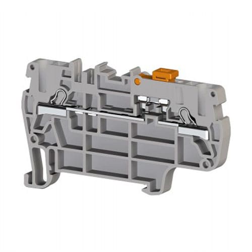 307169 — Клеммник пружинный быстрозажимной (Push in) Klemsan PYK 2,5A, 2,5мм.кв., с размыкателем, серый, (50 шт)