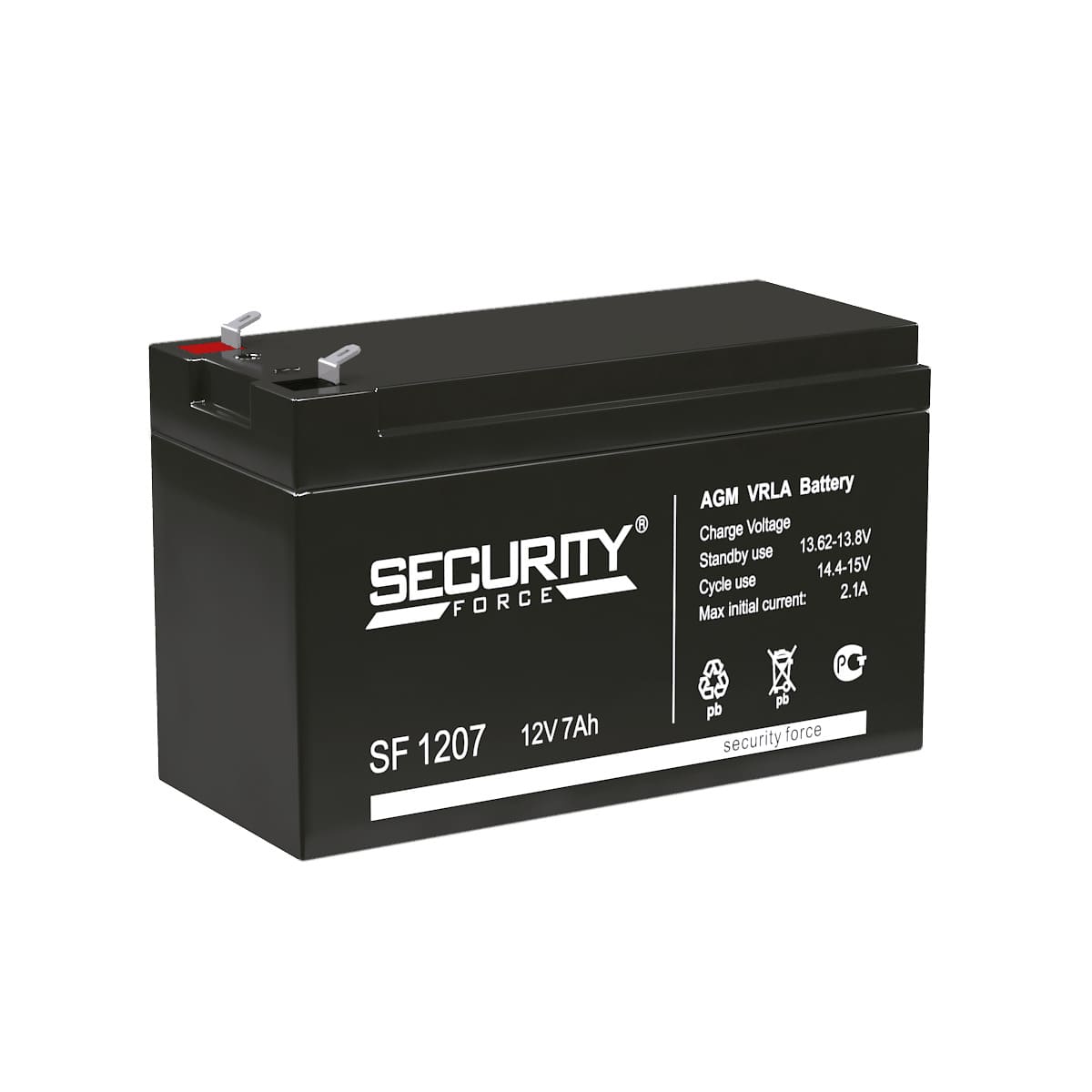 SF 1207 — Аккумуляторная батарея Security Force, 12 В, 7 Ач