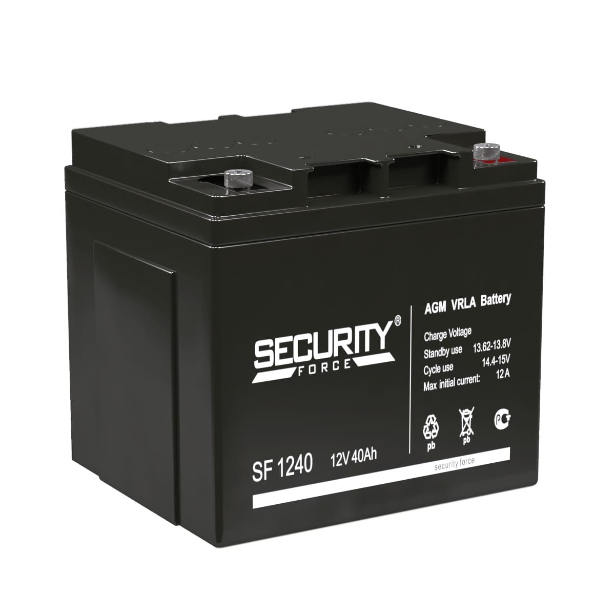 SF 1240 — Аккумуляторная батарея Security Force, 12 В, 40 Ач