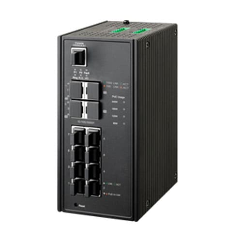 NIS-3500-3412PGE (64PY0804) — управляемый промышленный коммутатор NSGate, L2/L2+, 8 портов PoE, 2 SFP/1G + 2 SFP/2.5G