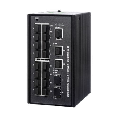 NIS-3500-3426PGE (64PY1622) — управляемый промышленный коммутатор NSGate, L2/L2+, 16 портов PoE + 2 порта без PoE, 2 SFP/1G
