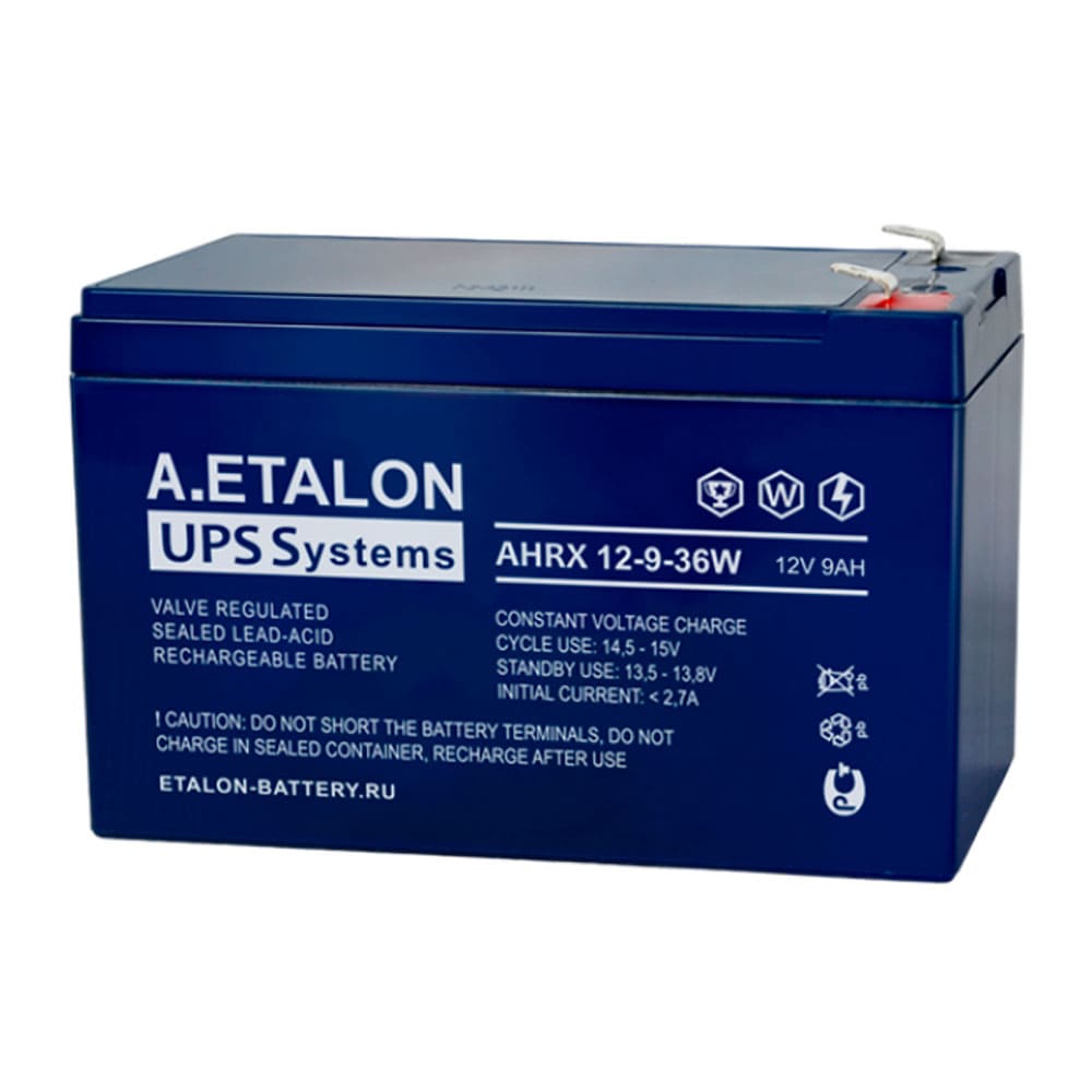 AHRX 12-9-36W — Аккумулятор ETALON, 12В, 9 А·ч