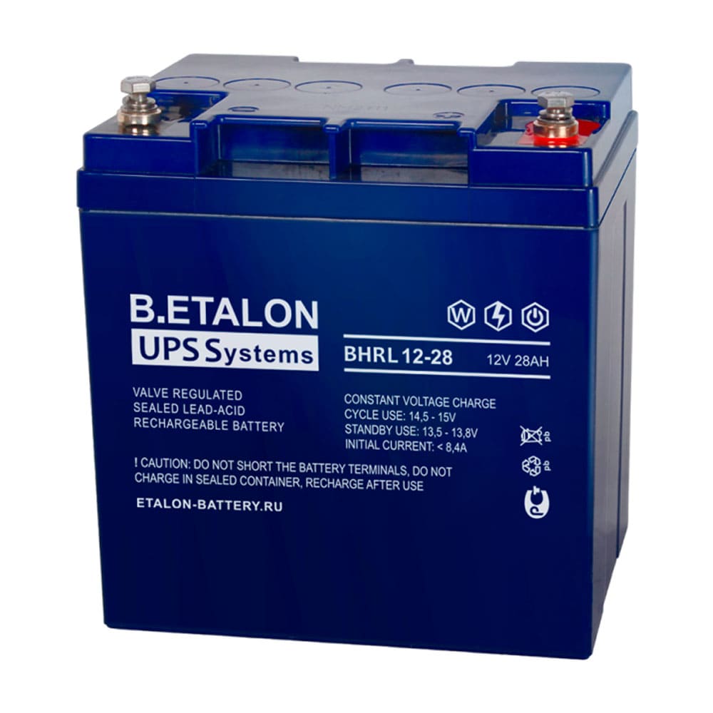 BHRL 12-28 — Аккумулятор ETALON, 12В, 28 А·ч