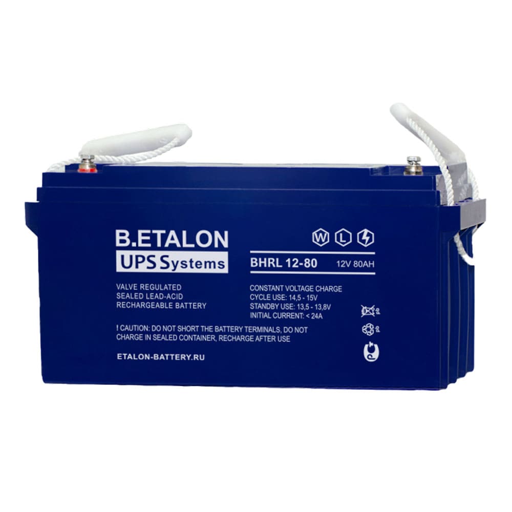 BHRL 12-80 — Аккумулятор ETALON, 12В, 80 А·ч