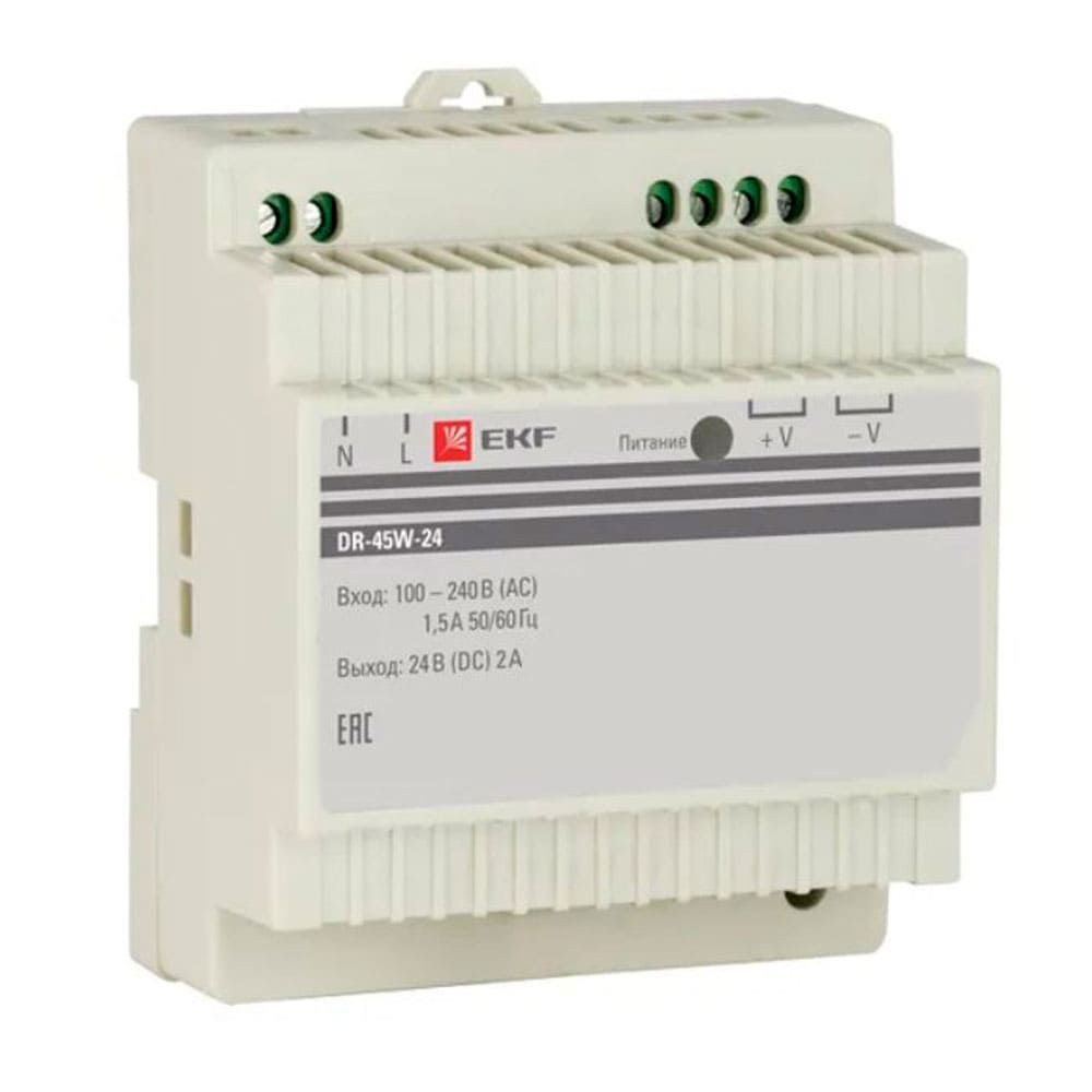 DR-45W-24 — Блок питания EKF PROxima, 45 Вт, 24 В