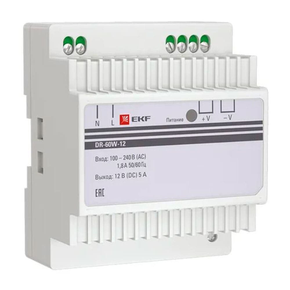 DR-60W-12 — Блок питания EKF PROxima, 60 Вт, 12 В