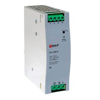 DR-E-120W-24 — Блок питания на дин рейку EKF, 120 Вт, 24 В