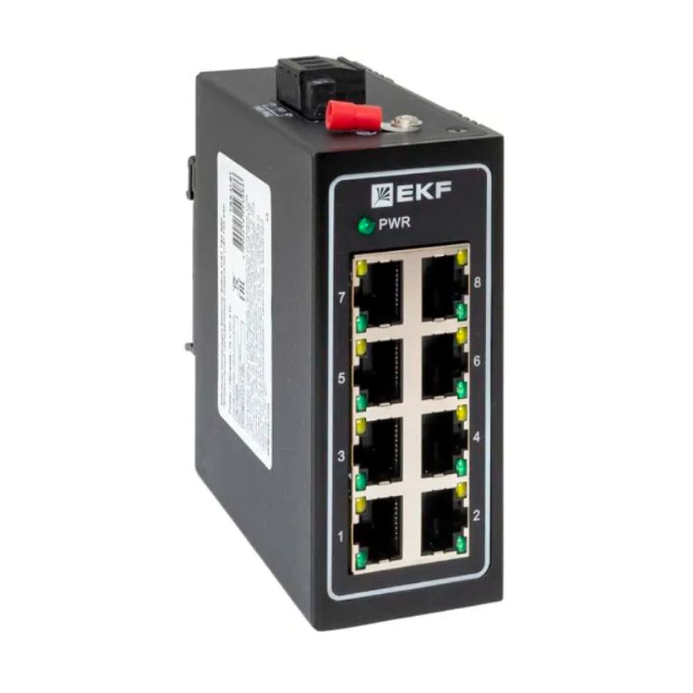 TSX-U-8T — Промышленный неуправляемый коммутатор EKF, 8 портов RJ45