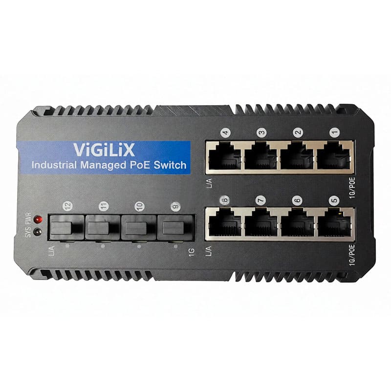 VG-NM84GP-I — управляемый коммутатор L2 Vigilix, 8 портов PoE 1000Mb, 4 порта SFP