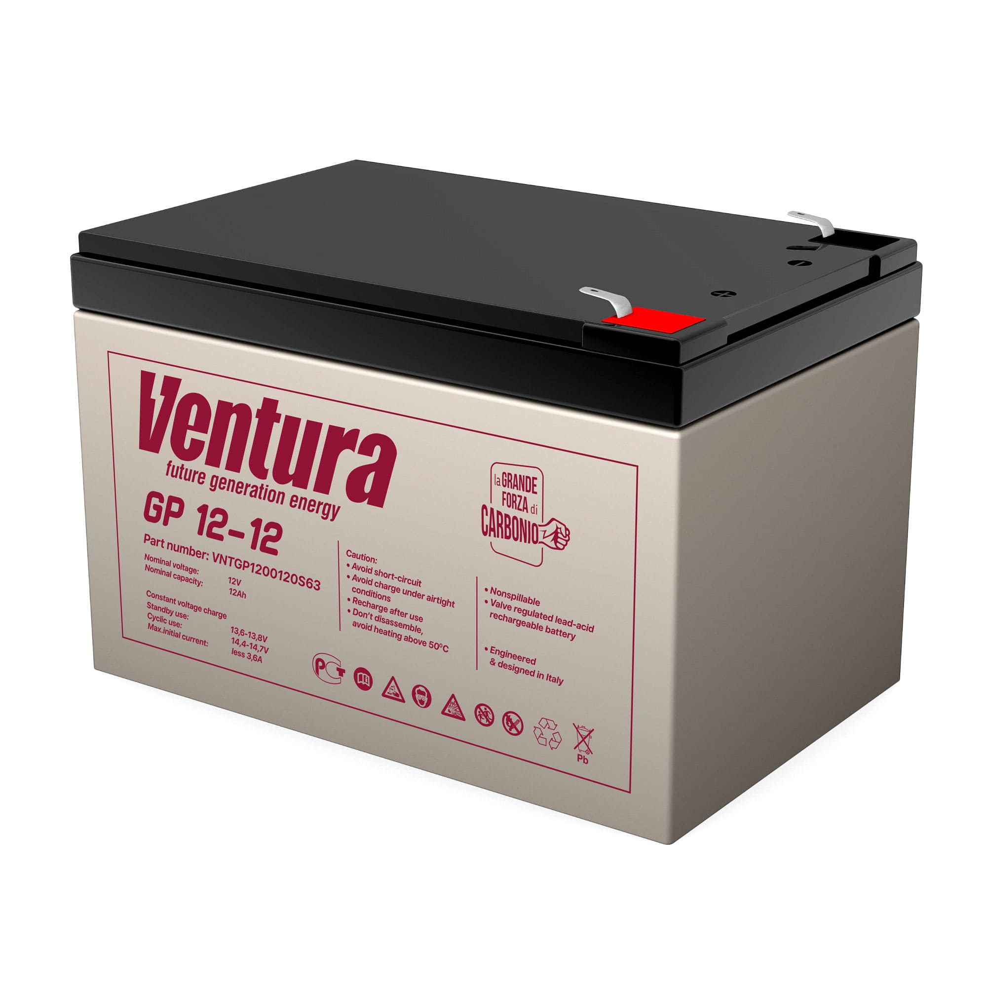 GP 12-12 — Аккумулятор VENTURA, 12 В, 12 А·ч